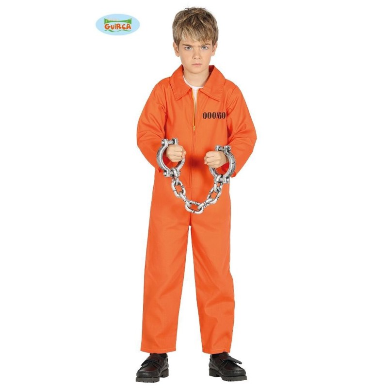 Disfraz niño preso naranja
