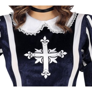 Disfraz mujer de mosquetera azul