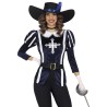 Disfraz mujer de mosquetera azul