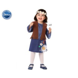 Disfraz bebe hippie falda