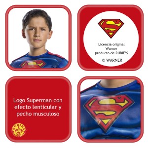 Disfraz  niño Superman Black Line Deluxe