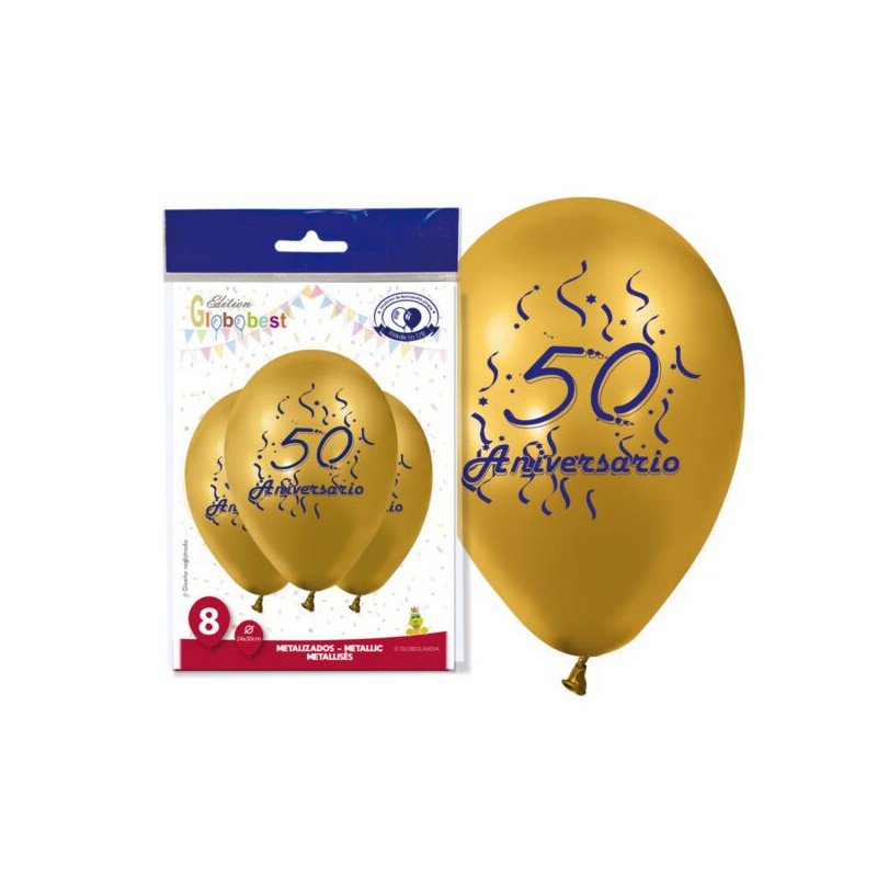 Bolsa 8 globos 50 ANIVERSARIO