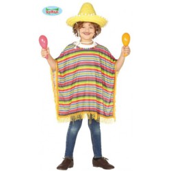 disfraz niño poncho mejicano