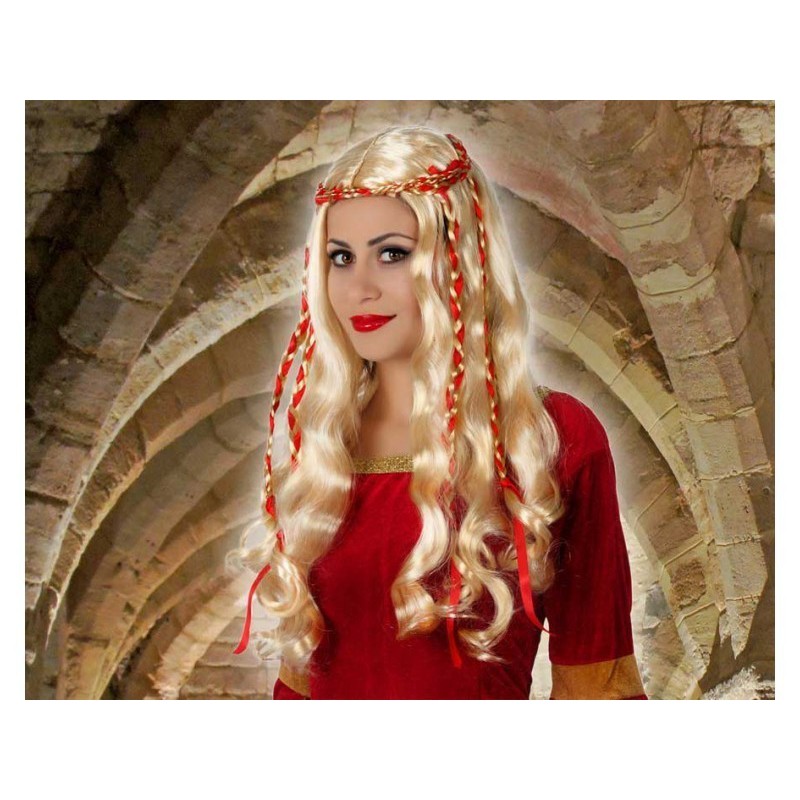 PELUCA TRENZAS RUBIA