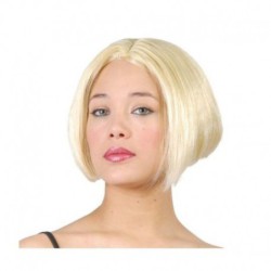 peluca corta rubia