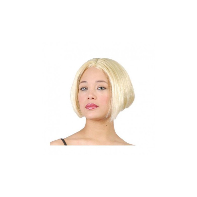 peluca corta rubia