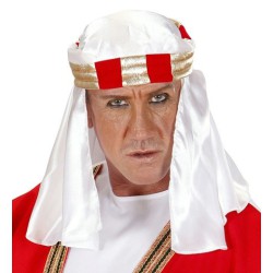 Turbante arabe rojo o negro