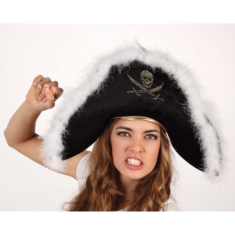 sombrero pirata negro