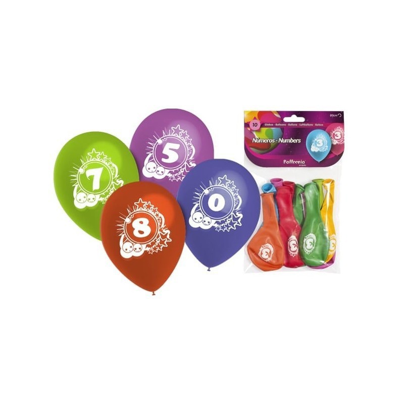 bolsa de 10 globos nº3
