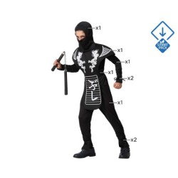 Disfraz niño ninja negro y blanco