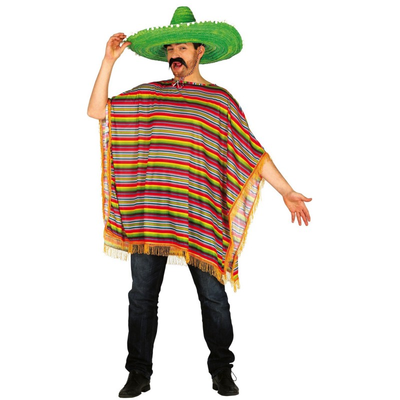 Disfraz hombre poncho mexicano