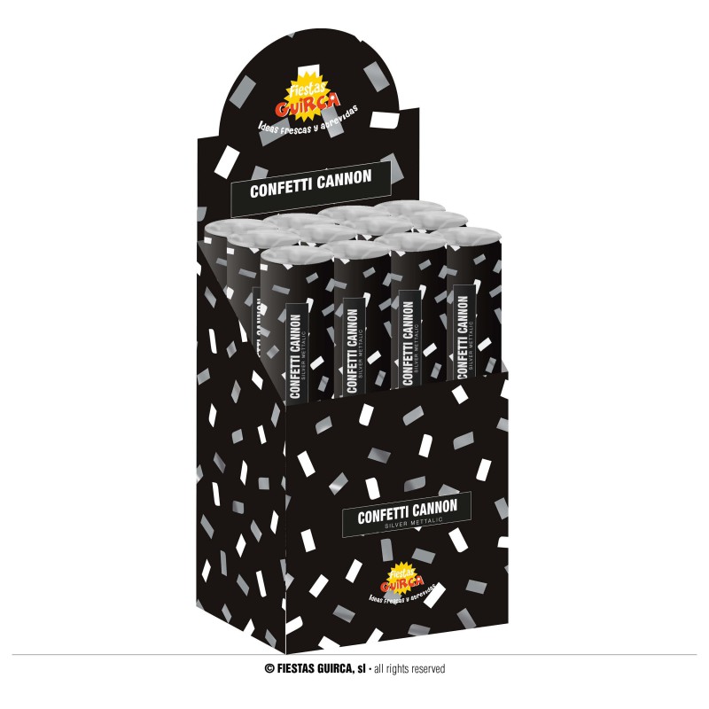 CAÑON CONFETTI PLATA 50 CMS.AIRE COMPPRIMIDO