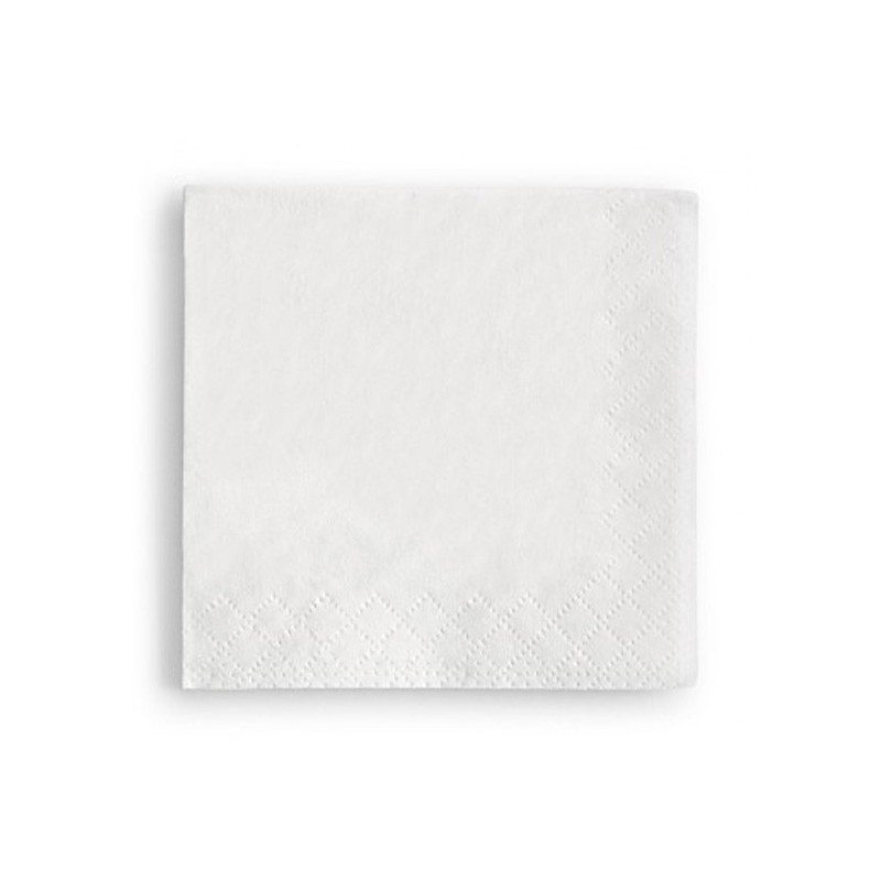 bolsa 100 servilletas 20x20 1 capa blanco