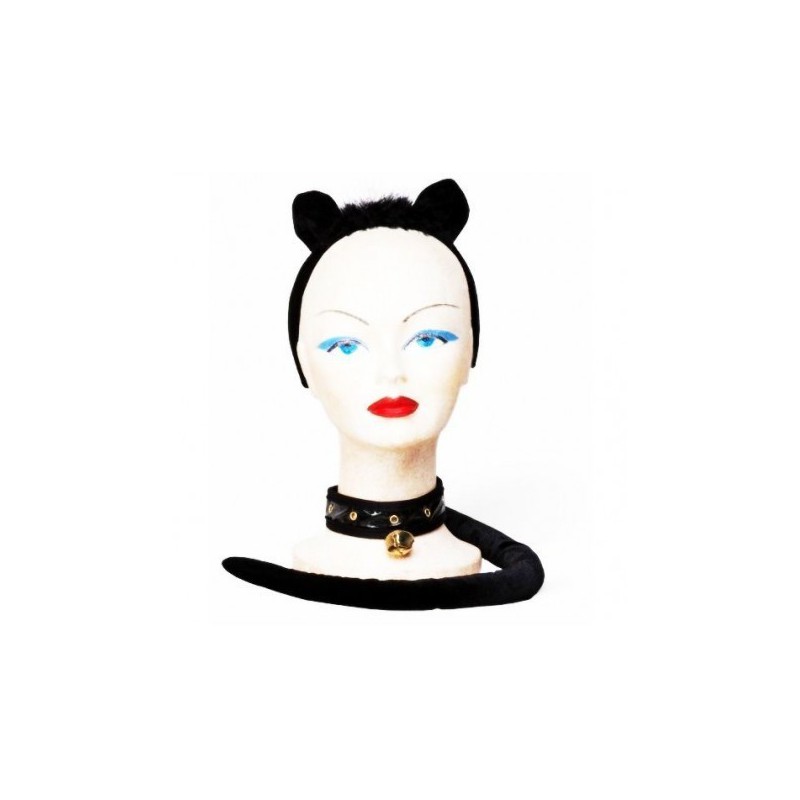 Set gatita sexy, negro