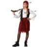 Disfraz niña de pirata rojo y negro