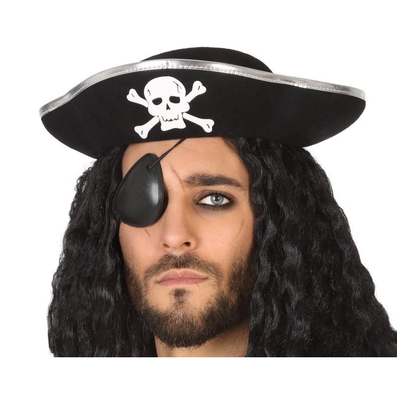 Sombrero de pirata negro