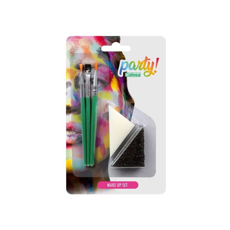 set pinceles con esponjas
