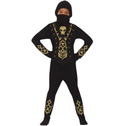 Disfraz niño ninja detalles dorados