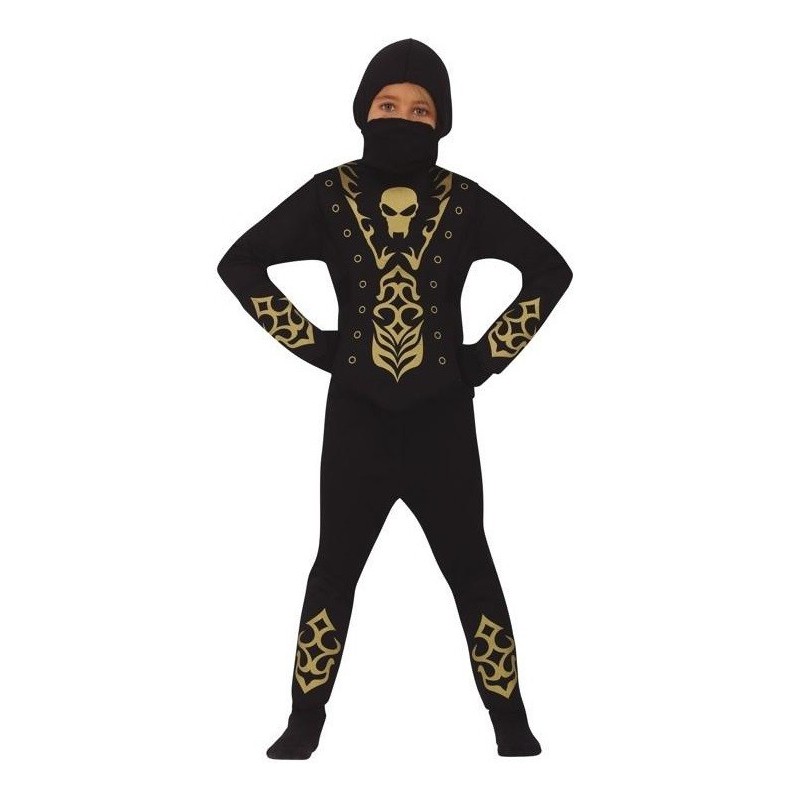 Disfraz niño ninja detalles dorados