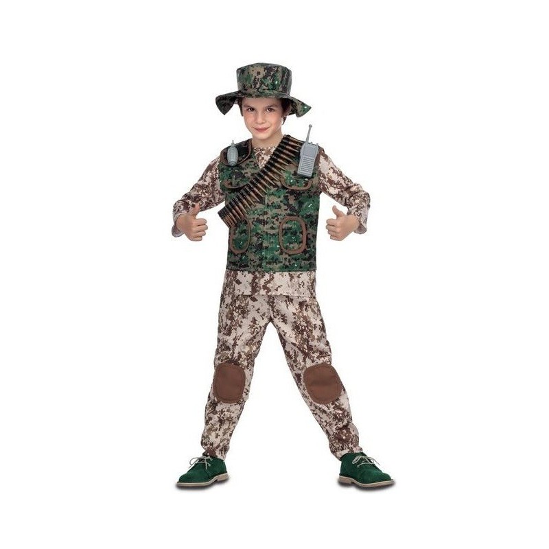 Disfraz niño cuerpo marine - militar