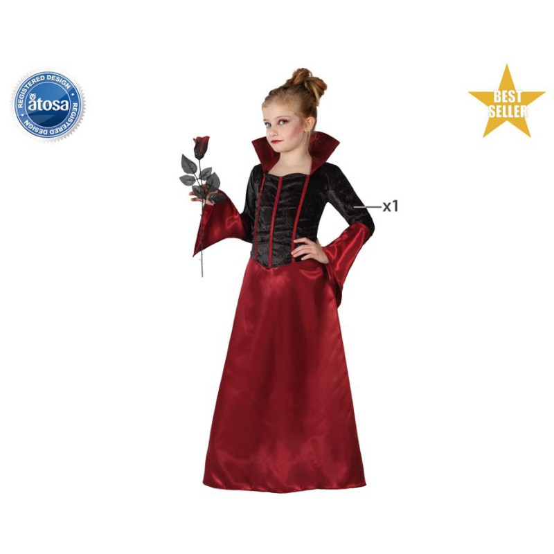 Disfraz niña vampiresa roja