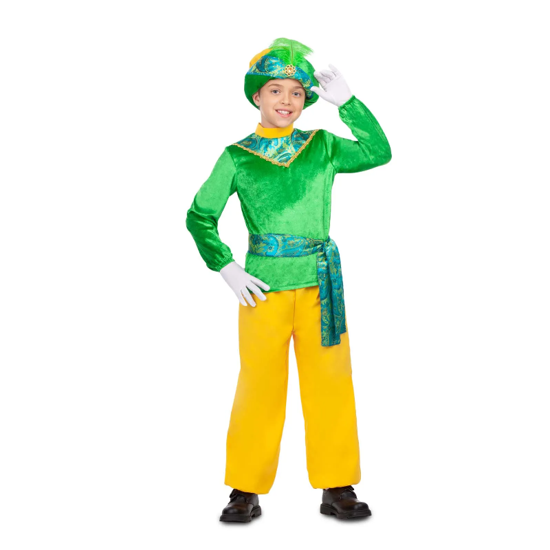 Disfraz niño paje verde