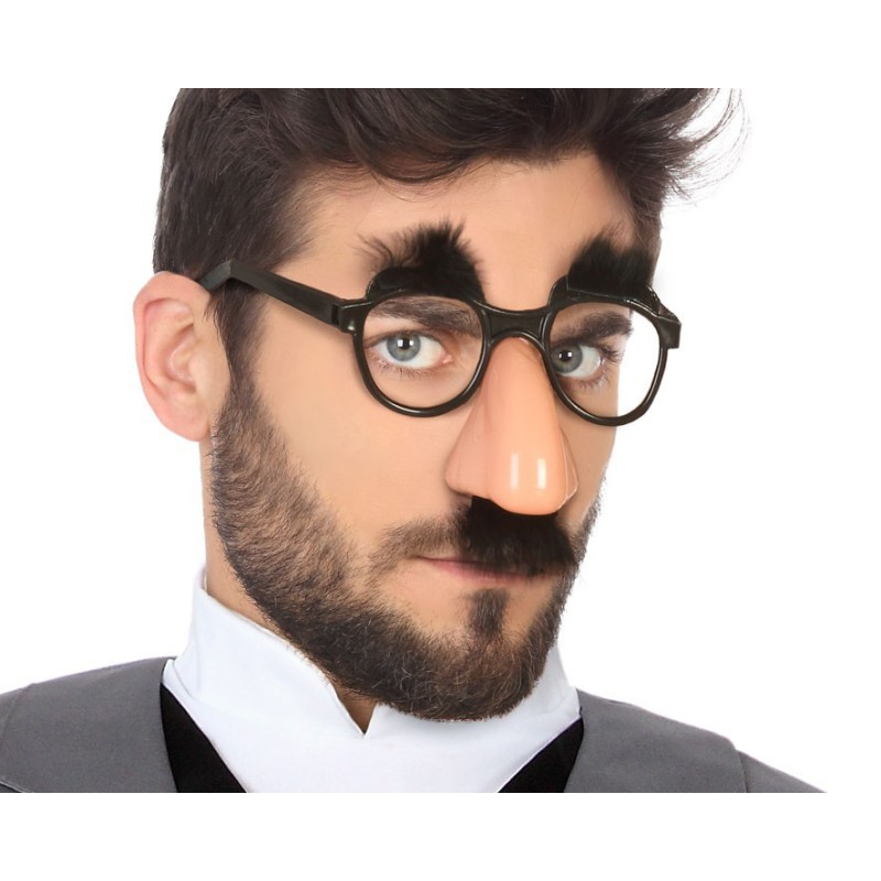Gafas con nariz y bigote negro