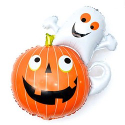 Globo calabaza con fantasma