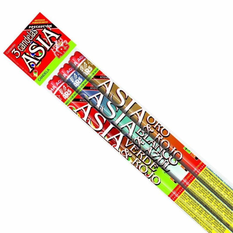 3 Candelas asia 10 bolas