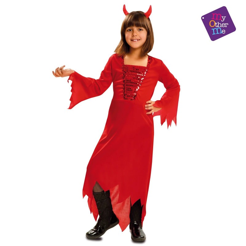 Disfraz niña de demonia roja