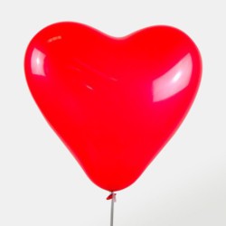 globo corazon rojo 16 pulgadas latex