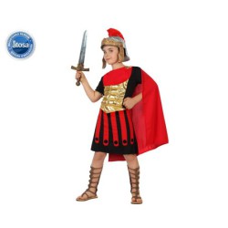 disfraz niño romano rojo y negro