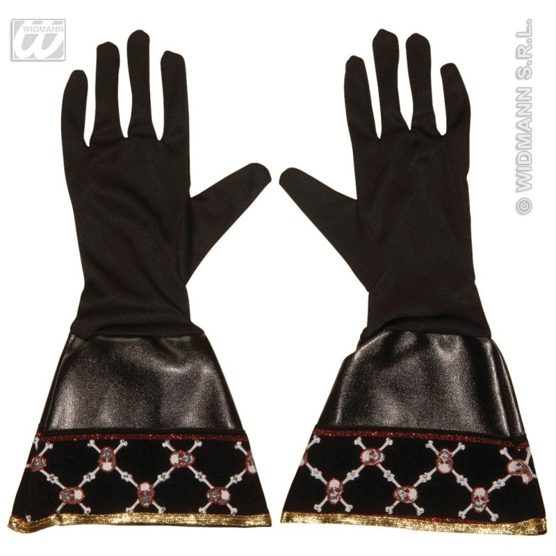 guantes calavera pirata