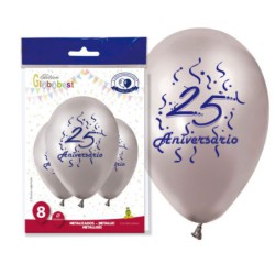 Bolsa 8 globos 25 ANIVERSARIO