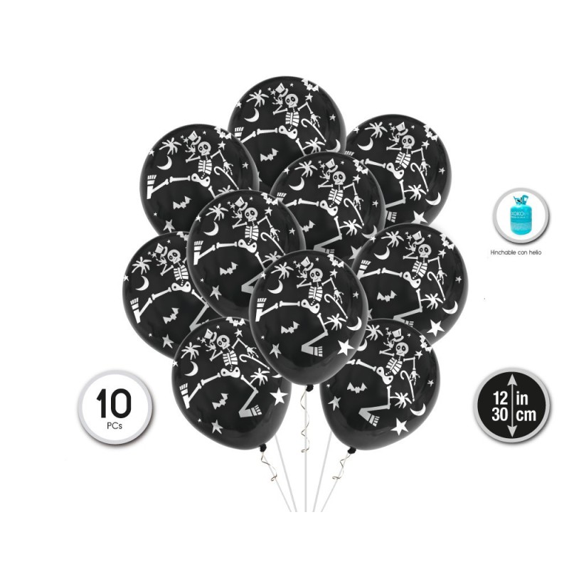 Globos esqueleto (10 unid)