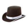 Sombrero negro con cinta blanca