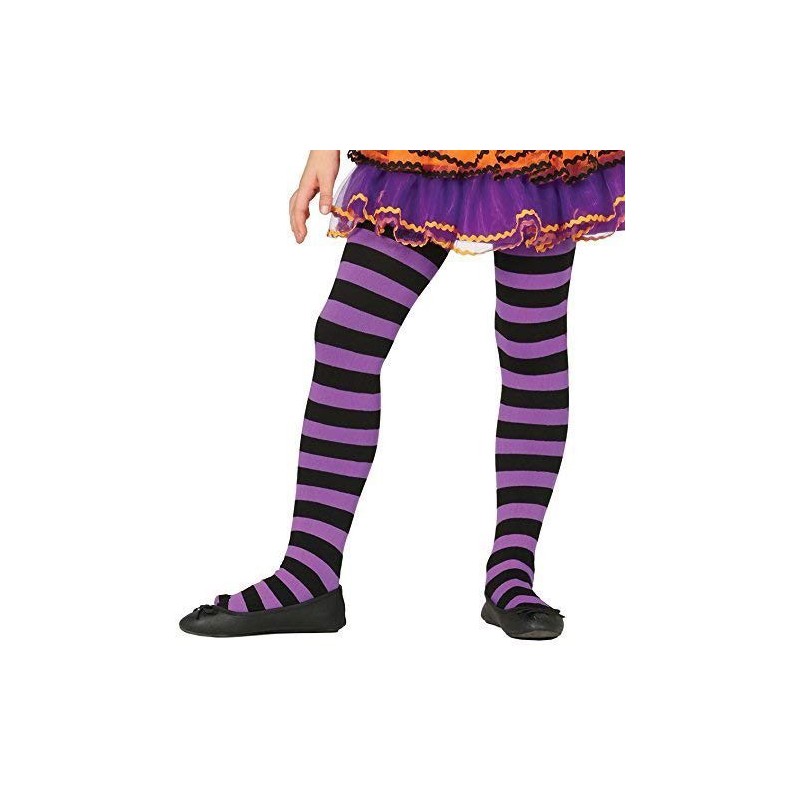 panty infantil morado con rayas