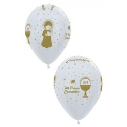 12 globos mi primera comunion