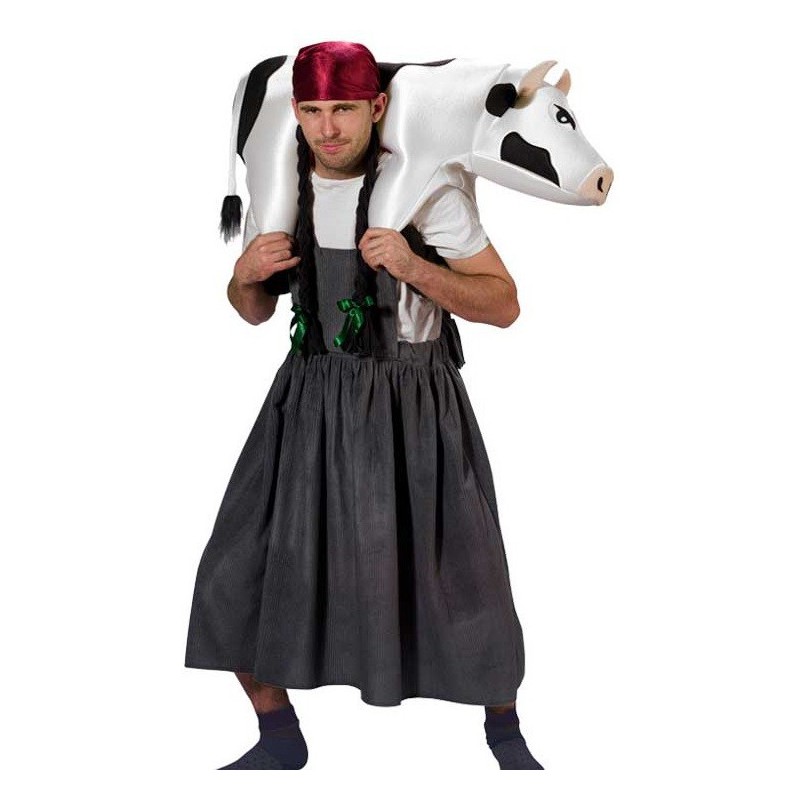 Disfraz granjera con vaca