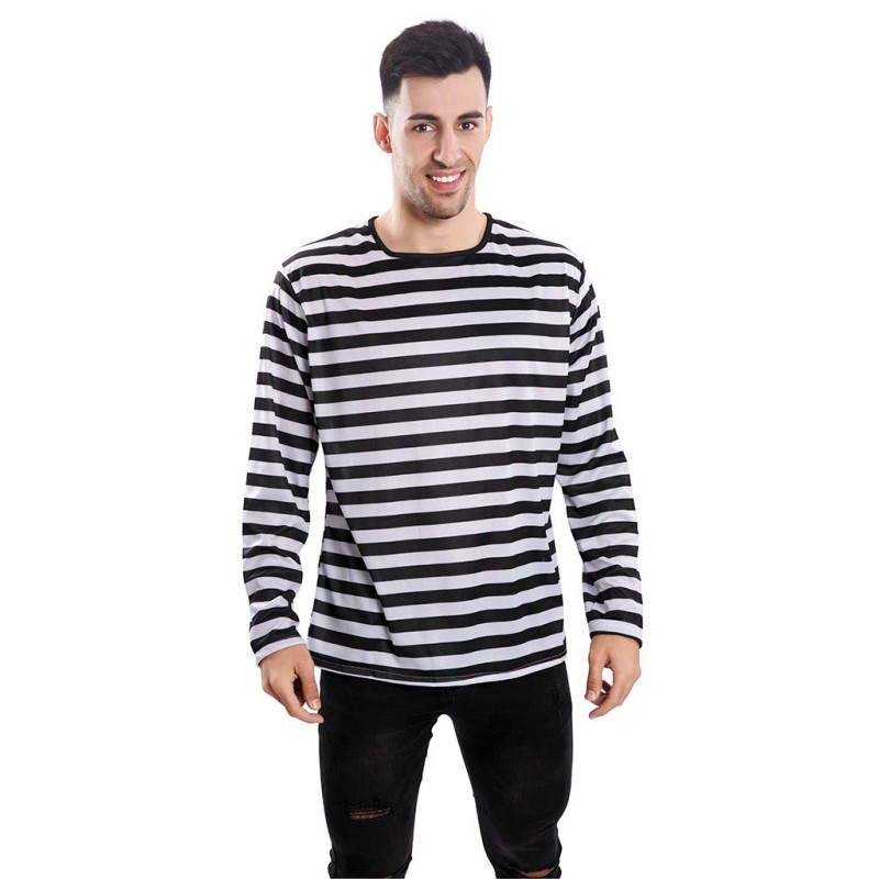 Camiseta rayas negras adulto
