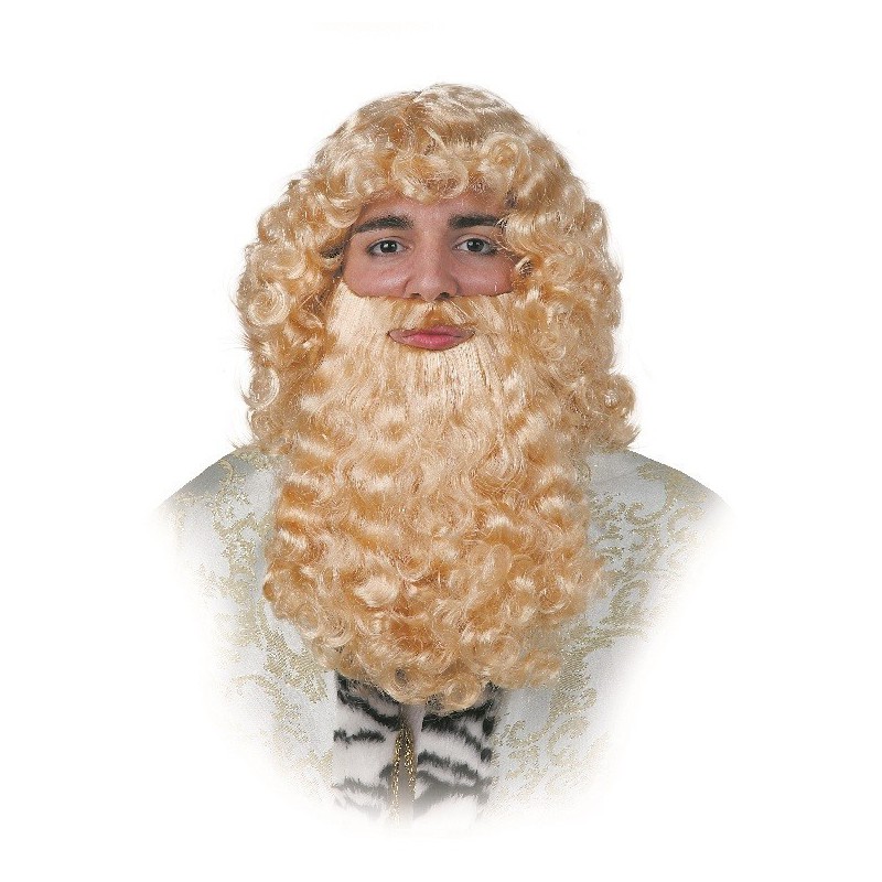 peluca rey rubia