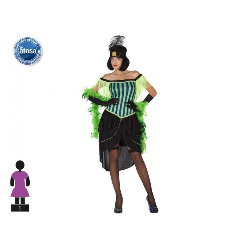 disfraz mujer cabaret verde
