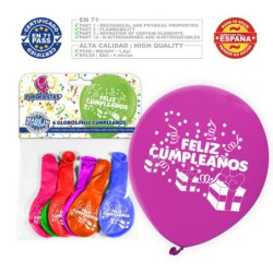 Globos feliz cumpleaños 6unidades
