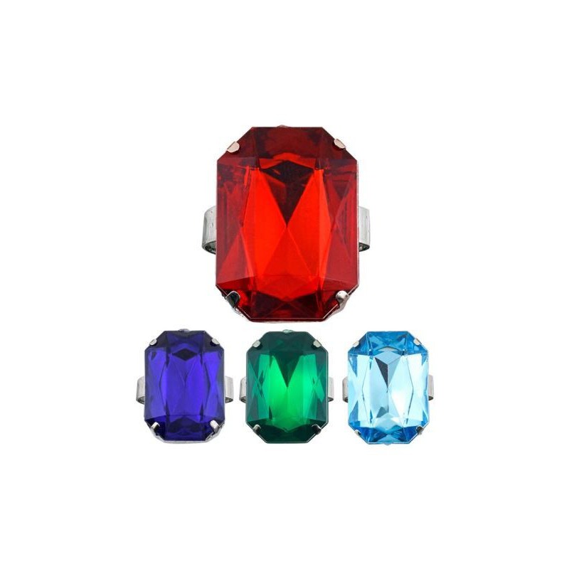 Anillo maxi con piedra color aleatorio