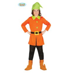 disfraz niño enanito naranja .