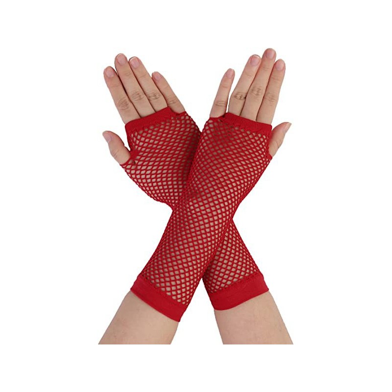 Guantes rejilla rojos