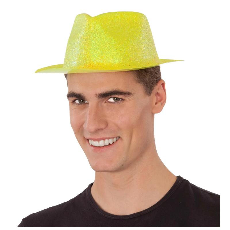 Sombrero plástico glitter