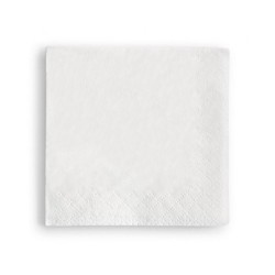 bolsa 100 servilletas 20x20 2 capas blanco