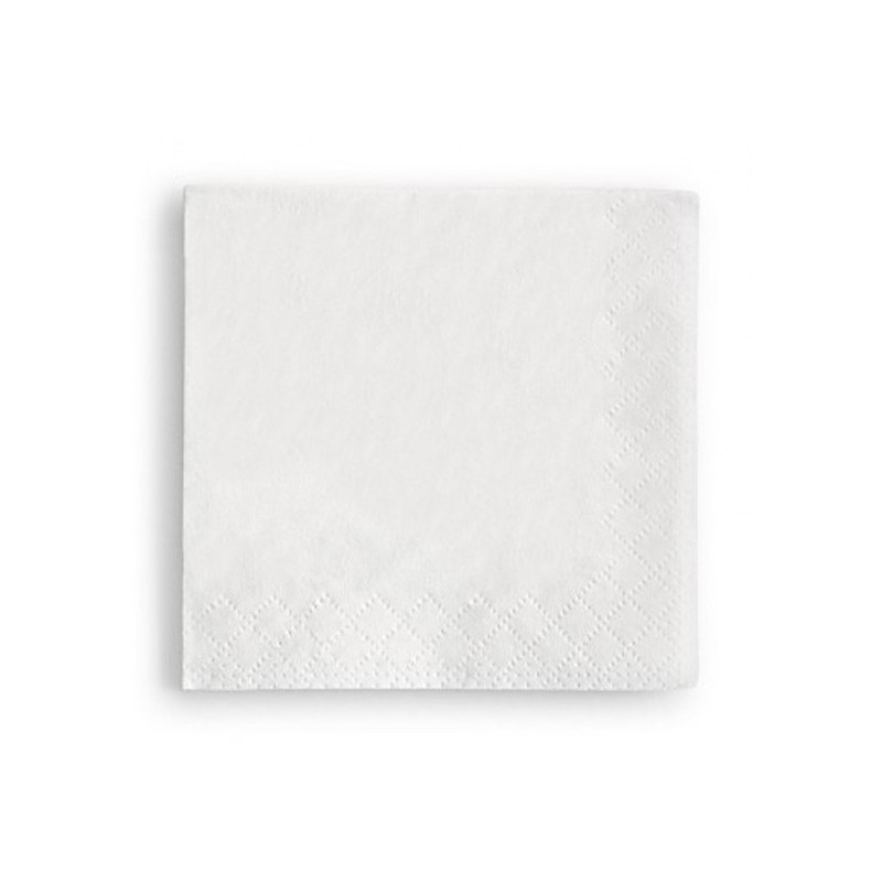 bolsa 100 servilletas 20x20 2 capas blanco