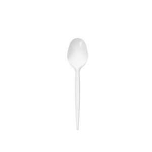 bolsa 100 cucharillas postre 12,5 cm. blanco